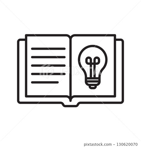 Open Book with a Light Bulb Idea. Education and creativity. Vector Illustration Open Book with a Light Bulb Idea. Education and creativity. Vector Illustration 130620070