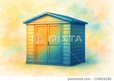 「AI 生成的圖像」透過結合水彩暈染和儲藏棚來表達一種平靜的效果 130620280