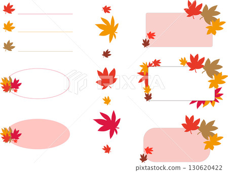 Autumn Frame Set - Autumn Leaves 130620422