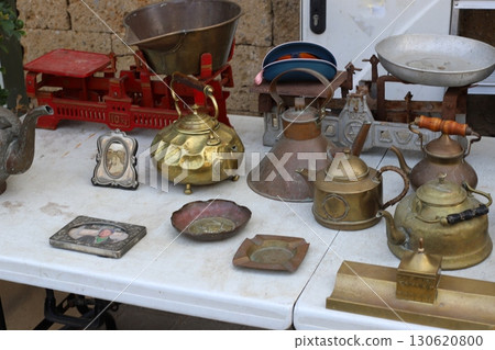 Old items and things are sold at a flea market in Tel Aviv, Israel. 130620800