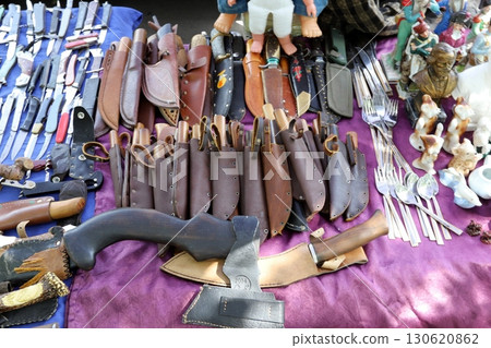 Old items and things are sold at a flea market in Tel Aviv, Israel. Old items and things are sold at a flea market in Tel Aviv, Israel. 130620862
