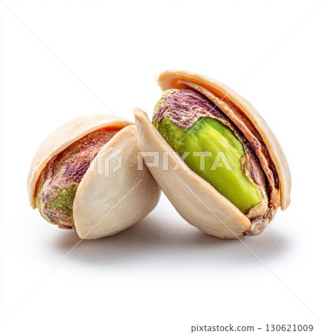 White background pistachios 130621009