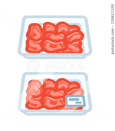Minced beef in a tray 130621100