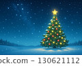 Christmas tree shining in the starry sky 130621112