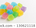Colorful cube-shaped amber sugar 130621118