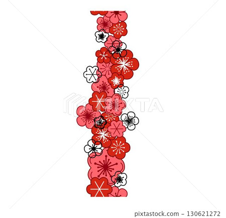 Sakura blossom vertical seamless border pattern. Cherry flowers dividers, spring sakura blossom decorative frame flat vector illustration. Japanese floral elements design Sakura blossom vertical seamless border pattern. Cherry flowers dividers, spring sakura blossom decorative frame flat vector illustration. Japanese floral elements design 130621272