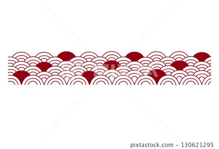 Chinese wave element seamless vector border, horizontal pattern. asian border isolated on a white background. eps 10 130621295