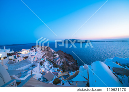 聖托里尼美麗的魔幻時刻 130621578