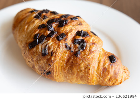 Delicious chocolate croissant 130621984