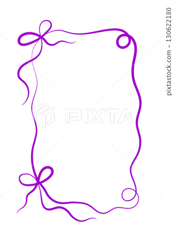 Elegant ribbon frame outline. Minimalist hand drawn frame with bows and swirls. Elegant ribbon frame outline. Minimalist hand drawn frame with bows and swirls. 130622180