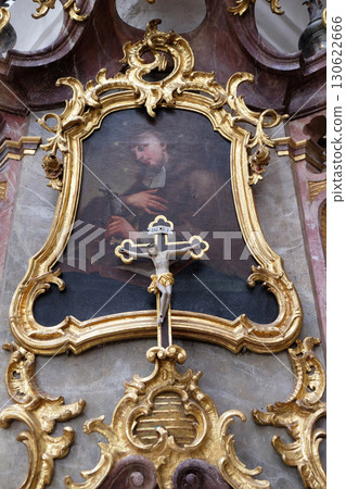 Saint John of Nepomuk altar in the monastery church of St. John in Ursberg, Germany 130622666