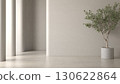 Modern style conceptual interior empty room 3d illustration 130622864