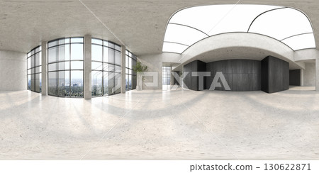 360 panorana of empty Modern style reception interior room 3D rendering 130622871