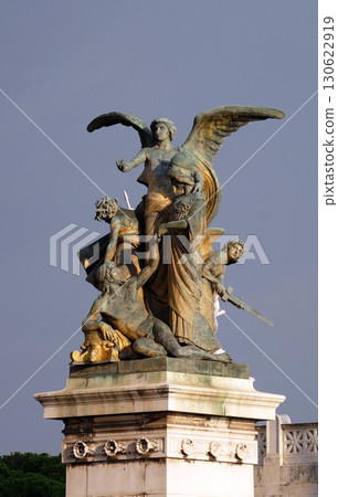 Statue of the Thought carved by Giulio Monteverde, monument to Victor Emmanuel II, Altare della Patria, Rome, Italy Statue of the Thought carved by Giulio Monteverde, monument to Victor Emmanuel II, Altare della Patria, Rome, Italy 130622919