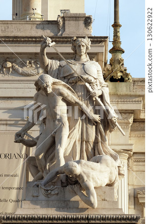 Statue of law, Altare della Patria, Venice Square, Rome, Italy Statue of law, Altare della Patria, Venice Square, Rome, Italy 130622922