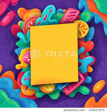 Colorful Abstract Banner with Blank Space for Text 130622979