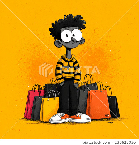 Playful Cartoon Style Black Friday Banner with Bright Colors 130623030