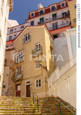 Old Stairway and Buildings in Lisbon, Portugal Old Stairway and Buildings in Lisbon, Portugal 130623277