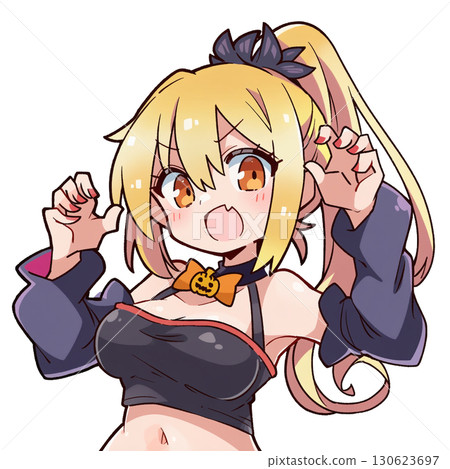 A girl who costumes Halloween 130623697