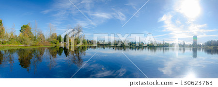 Mill Lake in Abbotsford, BC, Canada 130623763