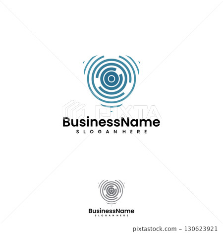 High shield security scanner logo company design template High shield security scanner logo company design template 130623921