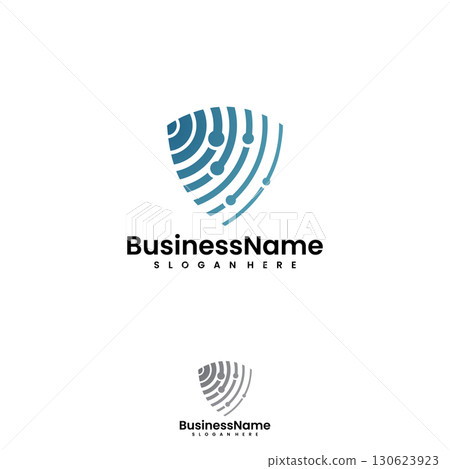 High technology shield security signal scanner logo company High technology shield security signal scanner logo company 130623923