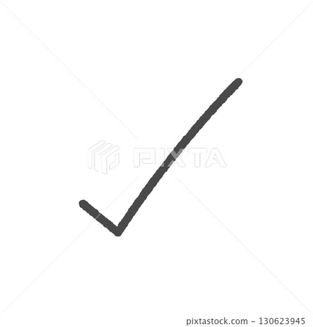 Handwritten black check mark - Simple check mark, DONE symbol, and scoring design element Handwritten black check mark - Simple check mark, DONE symbol, and scoring design element 130623945