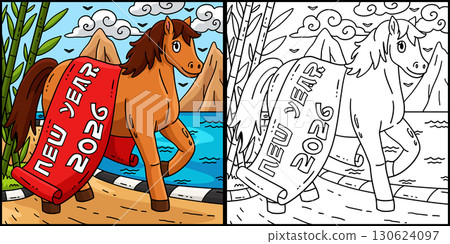 Year of the Horse New Year 2026 Banner Year of the Horse New Year 2026 Banner 130624097