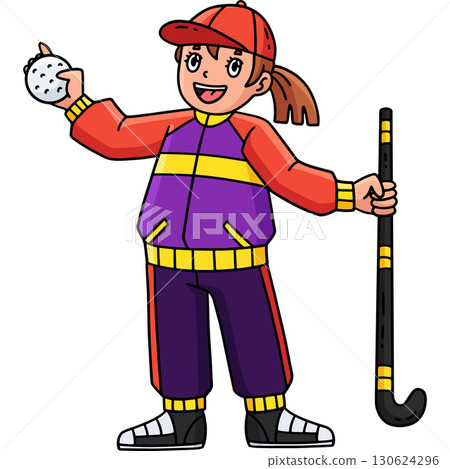 Field Hockey Coach Holding Stick and Ball Clipart Field Hockey Coach Holding Stick and Ball Clipart 130624296