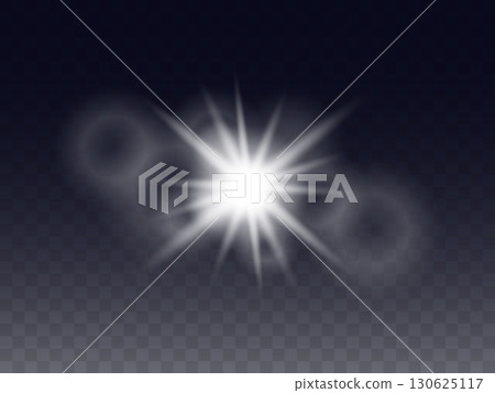 Bright Abstract Light Burst With Transparent Lens Flare Effect. Bright Abstract Light Burst With Transparent Lens Flare Effect. 130625117