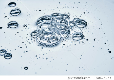 Beautiful bubbly texture of gel cosmetics. 130625263