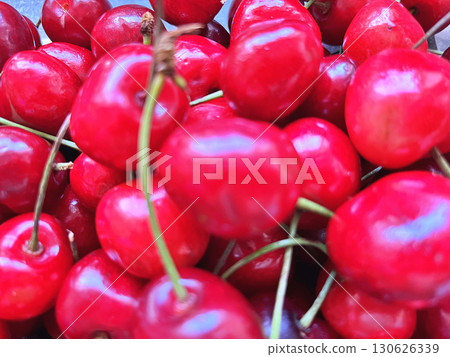 Fresh cherries on table. Fruits Fresh cherries on table. Fruits 130626339