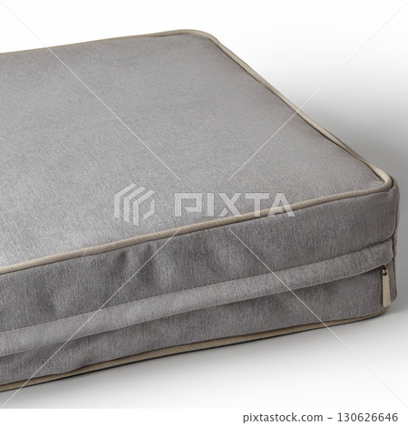 Gray pet bed with zipper on white background 130626646