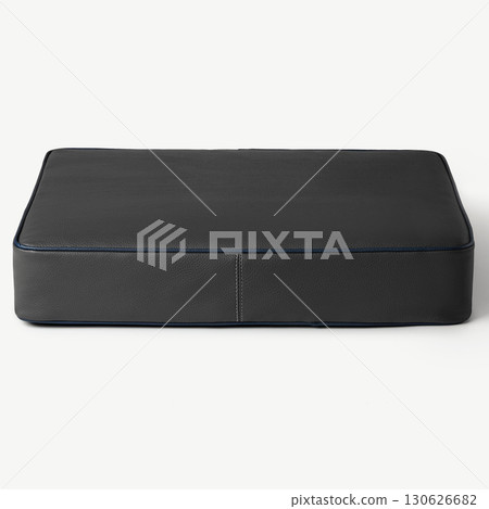Modern leather briefcase resting on white background Modern leather briefcase resting on white background 130626682