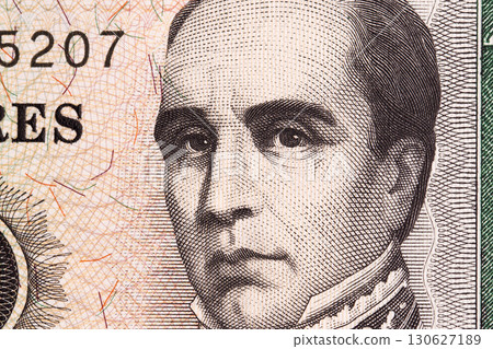 Rafael Urdaneta a closeup portrait from old Venezuelan money Rafael Urdaneta a closeup portrait from old Venezuelan money 130627189