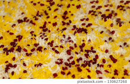 Kabuli Pulao, Afghani Cuisine with Pilaf, Pilau in Street Buffet, Traditional Afghanistan Pilaw Kabuli Pulao, Afghani Cuisine with Pilaf, Pilau in Street Buffet, Traditional Afghanistan Pilaw 130627268