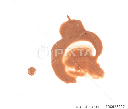 Melted chocolate ice cream isolated, real melting cocoa icecream drops, chocolate ice stain Melted chocolate ice cream isolated, real melting cocoa icecream drops, chocolate ice stain 130627322