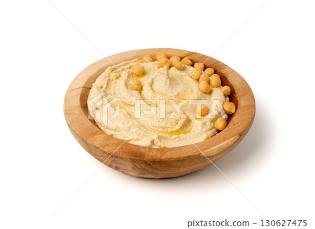 Hummus in bowl, houmous dip, chickpea humus tahini sauce, middle eastern spread Hummus in bowl, houmous dip, chickpea humus tahini sauce, middle eastern spread 130627475