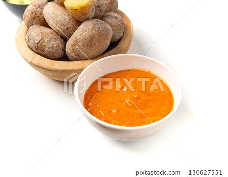 Red mojo rojo sauce, traditional Tenerife dip Red mojo rojo sauce, traditional Tenerife dip 130627551