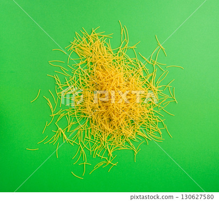 Raw vermicelli, gold soup pasta, small homemade noodles, thin Italy macaroni 130627580