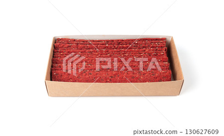 Beetroot crackers, thin rusk beet root bread, red diet multigrain crispbread, various seeds Beetroot crackers, thin rusk beet root bread, red diet multigrain crispbread, various seeds 130627609