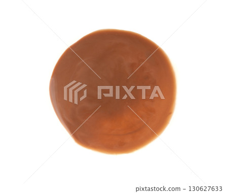 Spilled chocolate milk isolated, hot chocolate puddle, liquid stain, coffee splatter, brown latte Spilled chocolate milk isolated, hot chocolate puddle, liquid stain, coffee splatter, brown latte 130627633