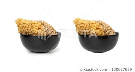 Raw Noodles, Dry Round Ramen Noodle, Uncooked Korea Vermicelli, Chinese Wheat Pasta 130627659