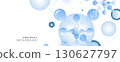 Vector design abstract connect. Science pattern texture. Internet technology banner. Molecular structure research 130627797
