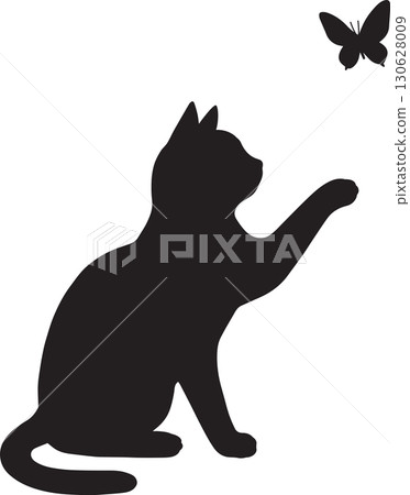 Cat and butterfly Cat and butterfly 130628009