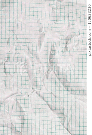 Crumpled Checkered Paper with Dotted Lines on White Background for Creativity Crumpled Checkered Paper with Dotted Lines on White Background for Creativity 130628230