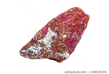 Vibrant Iridescent Chalcopyrite Mineral Specimen Isolated Vibrant Iridescent Chalcopyrite Mineral Specimen Isolated 130628244
