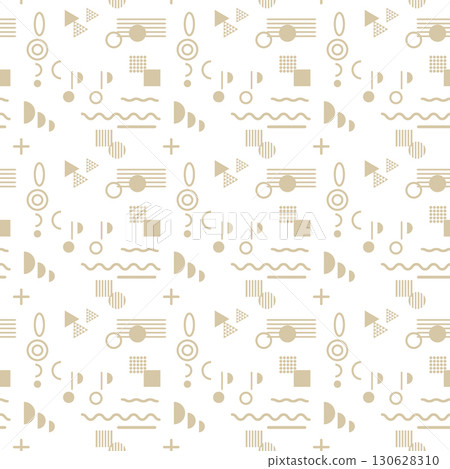音樂主題幾何無縫圖案背景(金色) 音樂主題幾何無縫圖案背景(金色) 130628310