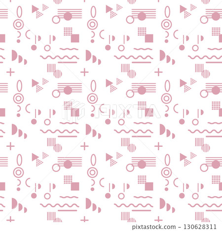 音樂主題幾何無縫圖案背景(粉紅色) 音樂主題幾何無縫圖案背景(粉紅色) 130628311