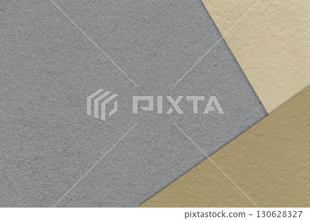 Abstract dark gray, beige and brown paper background with copy space. Template for presentation, banner, card design 130628327